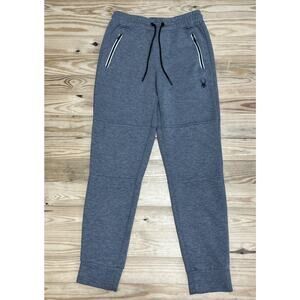 Spyder ProWeb Active Men's Gray Jogger Sweatpants Reflective Pockets Size S